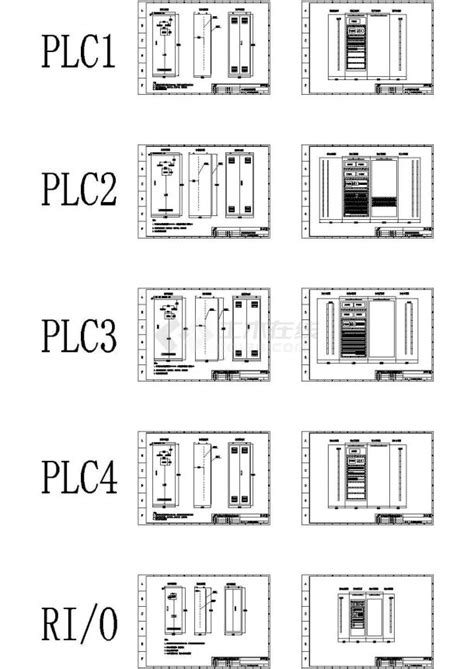 典型PLC控制柜柜体结构及布置cad控制原理图（标注详细，含5种规格设计）_建筑规范 _土木在线