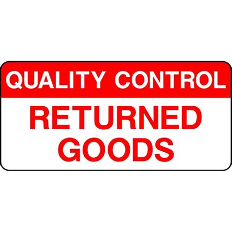 KPCM | "Quality Control- Returned Goods" Sign | Made in the UK