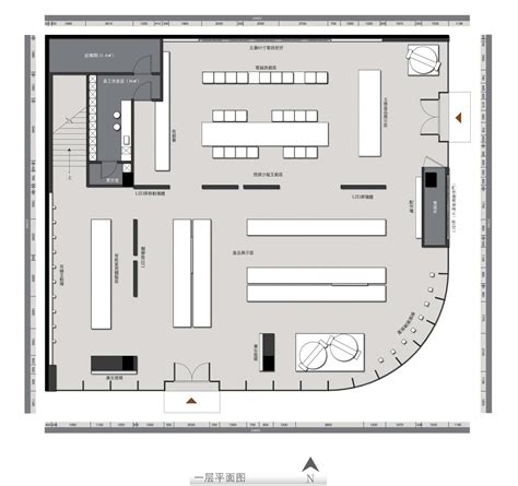 北京·OPPO超级旗舰店设计 一层平面图 | SOHO设计区