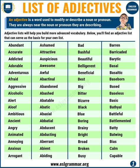 Adjectives: A Super Simple Guide to Adjective with Examples - Efortless ...