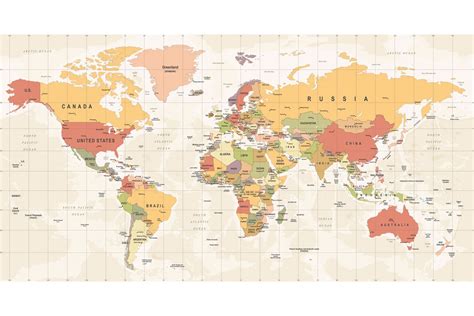 Kids Big Text Map of the World