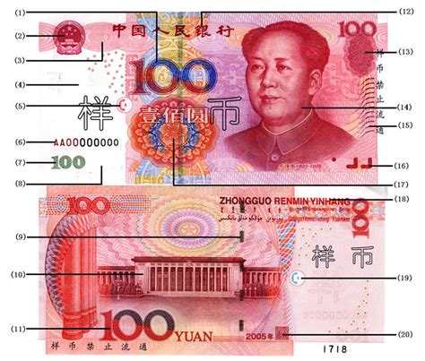 2005年版第五套人民币100元券纸币，右侧图片中（8）号位是（）防伪特.._简答题试题答案