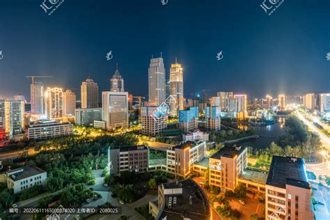 哈尔滨江北新区城市夜景,都市风光,建筑摄影,摄影,汇图网www.huitu.com