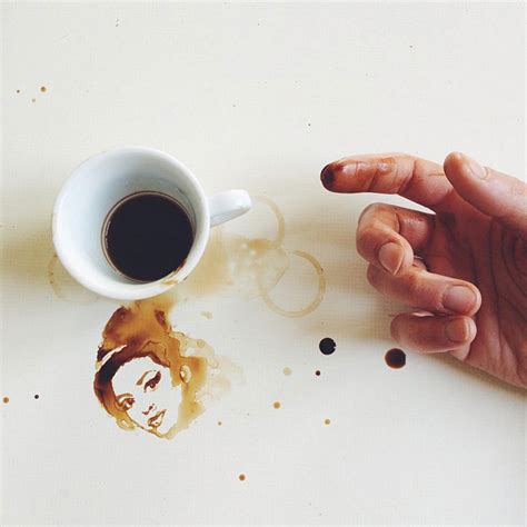 打翻的咖啡也能玩成艺术 咖啡渍作画走红网络 中国咖啡网