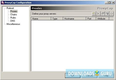 How to set up a proxy in ProxyCap