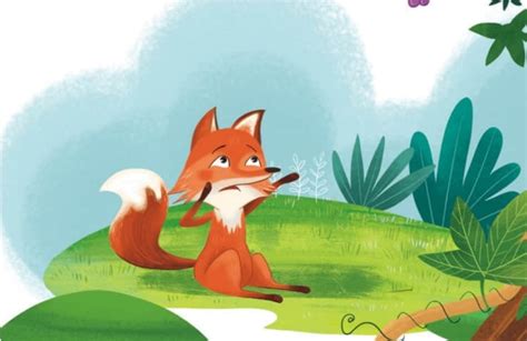 狐狸和山羊插画_狐狸和山羊卡通_狐狸和山羊插图_手绘_板绘_摄图网