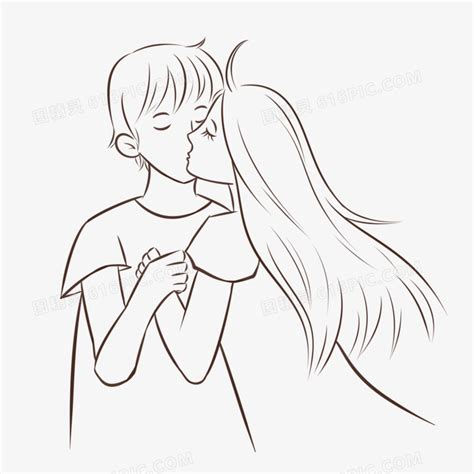 情侣亲吻人物卡通风格元素素材下载-正版素材402050411-摄图网