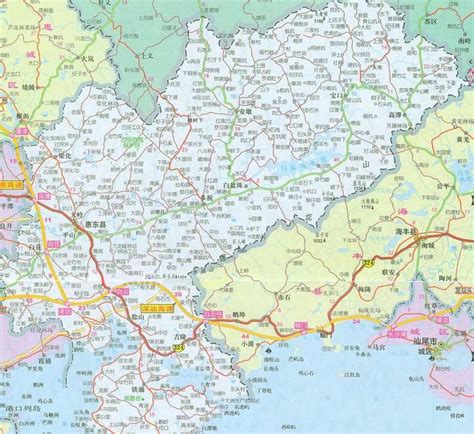 惠东县地图全图高清版- 惠州本地宝