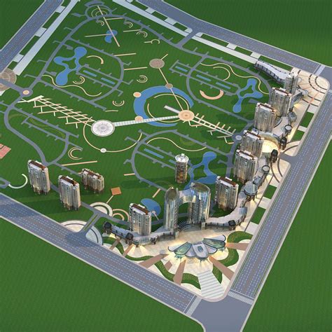 大郝家南地块3dmax 模型下载-光辉城市