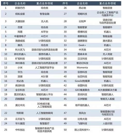 2019年中国人工智能企业100强榜单 - 安防知识网 - a&s传媒