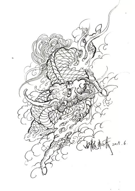 原创麒麟纹身手稿_上海纹身 上海纹身店 上海由龙纹身2号工作室