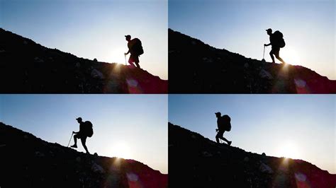 攀登者剪影图片-高山上登顶的攀登者剪影素材-高清图片-摄影照片-寻图免费打包下载