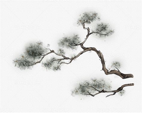 水墨松树图片素材免费下载 - 觅知网