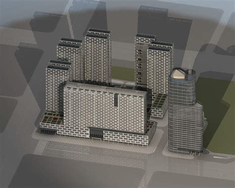 上海项目 3dmax 模型下载-光辉城市