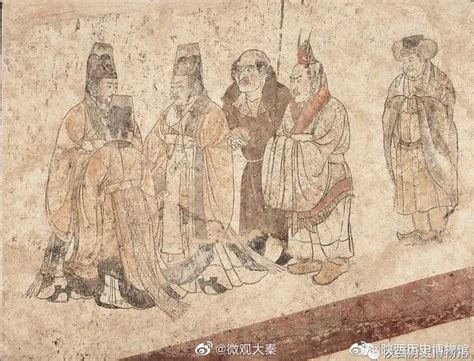 陕西省乾县唐章怀太子墓壁画观鸟捕蝉图年轻图片