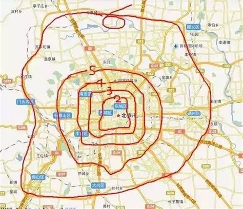 北京几环划分图_北京各个环线的划分地图 - 随意云