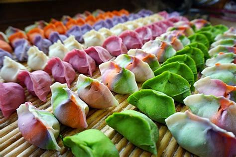 彩色水饺,中国菜系,食品餐饮,摄影,汇图网www.huitu.com