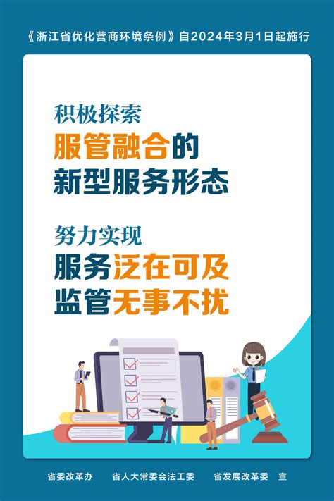 @瑞企 这组海报请查收！《浙江省优化营商环境条例》2024年3月1日起施行