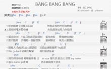BigBang《Bang Bang Bang》吉他谱_A调吉他弹唱谱_和弦谱_吉他弹唱_打谱啦