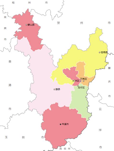梧州市各地驻地、人口、面积、行政区划代码、区号、邮编（梧州市行政区划地图）_房家网