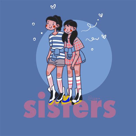 姐妹系列|插画|插画习作|hello_Sjie - 原创作品 - 站酷 (ZCOOL)