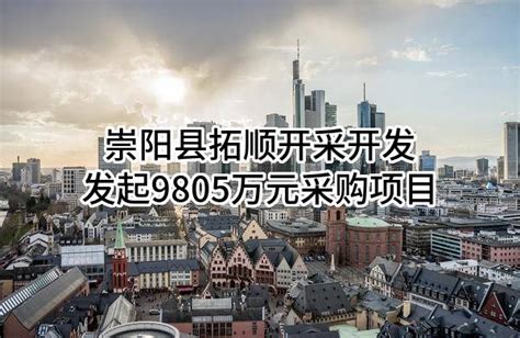 崇阳县拓顺开采开发有限公司最新发起9805万元采购项目