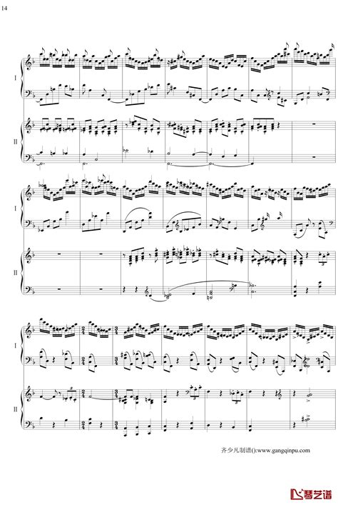 帕格尼尼主题狂想曲（11~18变奏） 钢琴曲谱，于斯课堂精心出品。于斯曲谱大全，钢琴谱，简谱，五线谱尽在其中。