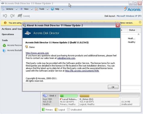 Acronis Disk Director integration with Flamory