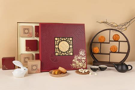 黄色传统中华节日中秋月饼礼盒包装图片下载 - 觅知网