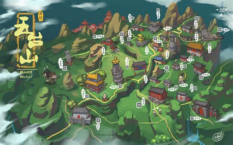五台山旅游地图|插画|商业插画|JJJOFFF - 原创作品 - 站酷 (ZCOOL)