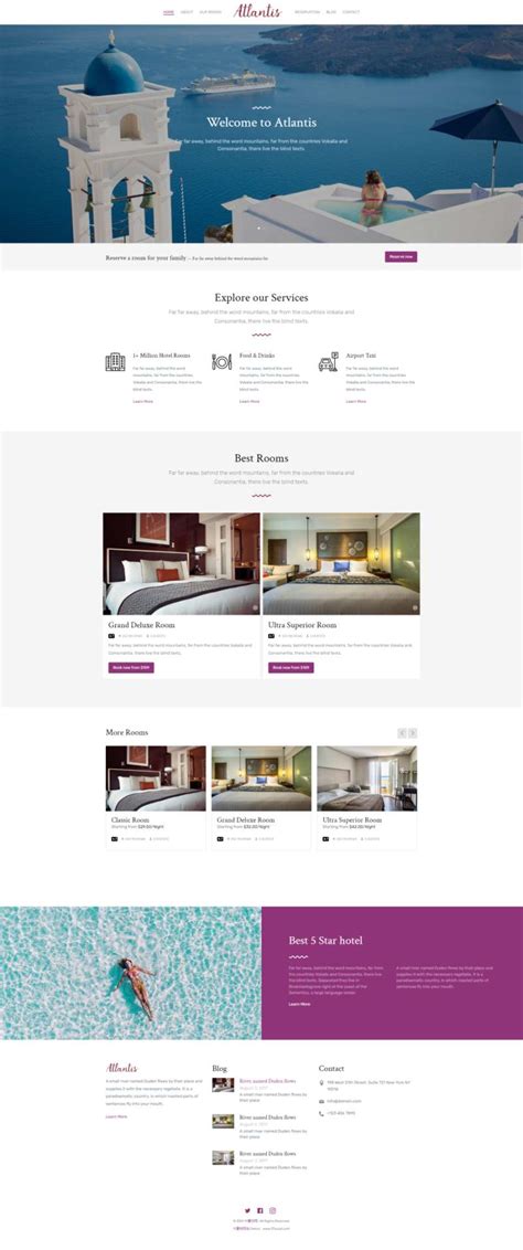 酒店网站建设模版