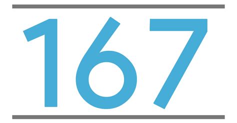 167 black and white lines number logo design Vector Image