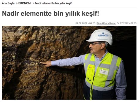 真相了！土耳其稀土大发现被“真相”了！ 6.94亿吨大概就是矿石量，而其品味大概在1.75%左右，也就是真实稀土资源量大概在1000万吨左右 ...