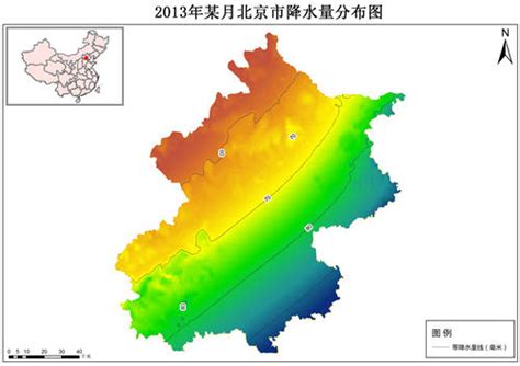 2013年北京市降水量分布数据-地理遥感生态网
