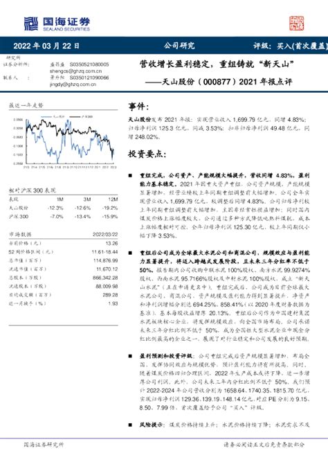 300313-ST天山-2022年年度报告.PDF_报告-报告厅