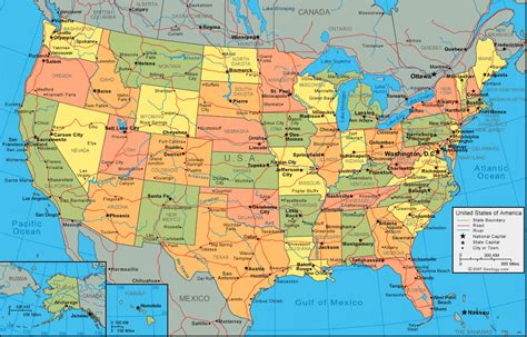 Amazon.com: Map of USA 50 States with Capitals Poster - Laminated, 17 x ...