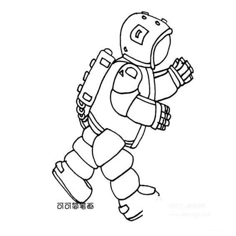 手绘简笔画卡通宇航员登月背景背景图片素材免费下载_熊猫办公
