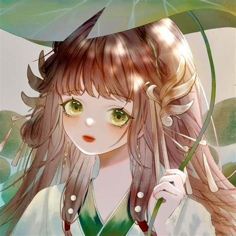 面纱手绘古风头像女生版