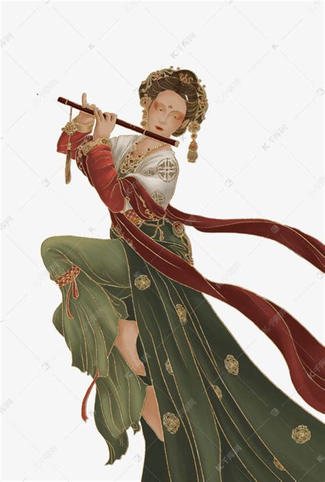 古风吹笛女生图片头像