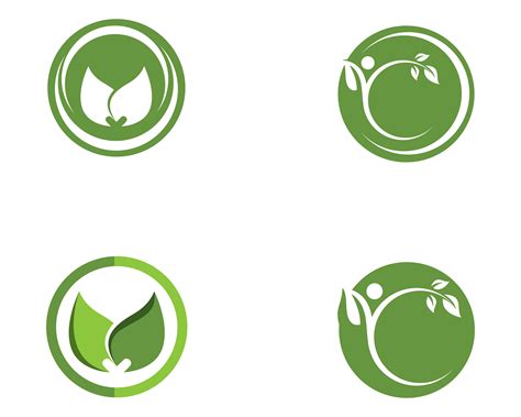 logotipo de natureza verde folha e modelo de vetor 604285 Vetor no Vecteezy