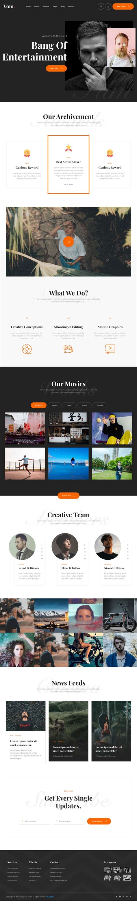 电影网站界面设计|网页|企业官网|L丶风 - 原创作品 - 站酷 (ZCOOL)