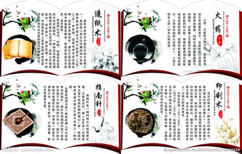中国古代四大发明设计图__其他_生活百科_设计图库_昵图网nipic.com