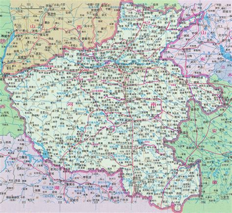 陕西河南地图图片