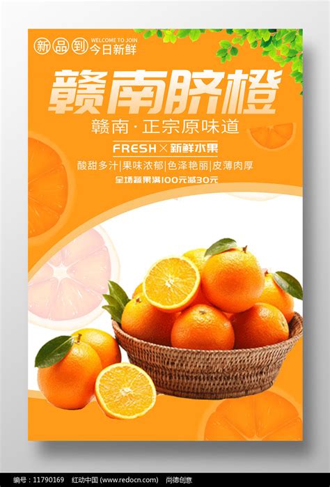 赣南脐橙水果促销宣传海报设计图片下载_红动中国