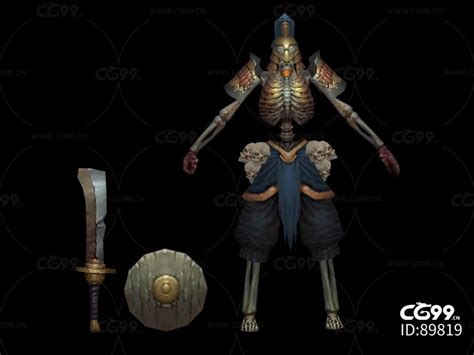 魔法骷髅兵模型,FBX,uproject模型,有骨骼(网盘下载)_科幻角色模型下载-摩尔网CGMOL