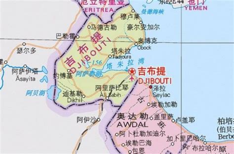 吉布提地图图片