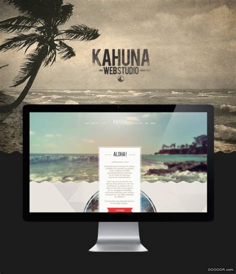 KAHUNA 海滨旅游度假网页设计 [16P]