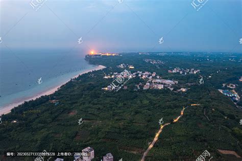 中国广西北海涠洲岛夜景航拍,海洋海岛,自然风景,摄影素材,汇图网www.huitu.com