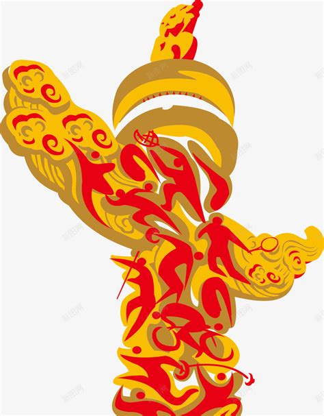 中国传统金黄柱子华表矢量图png图片免费下载-素材7zxkeVjPa-新图网