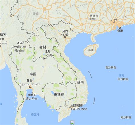 中越边境地图图片